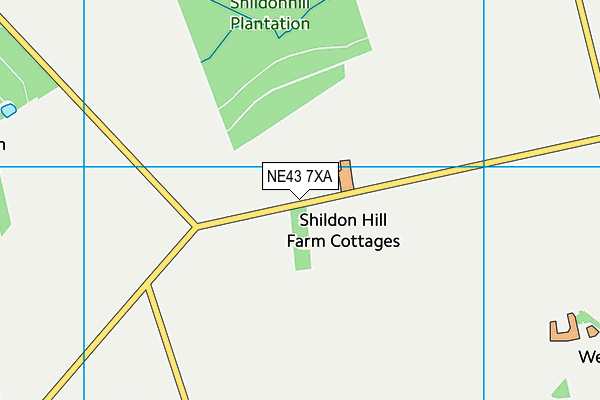 NE43 7XA map - OS VectorMap District (Ordnance Survey) NE43 7XA map - OS VectorMap District (Ordnance Survey)