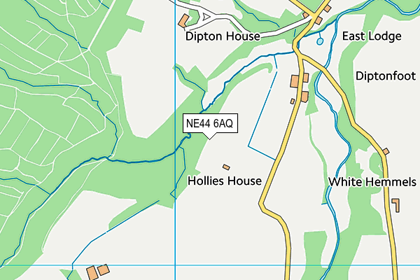 NE44 6AQ map - OS VectorMap District (Ordnance Survey)