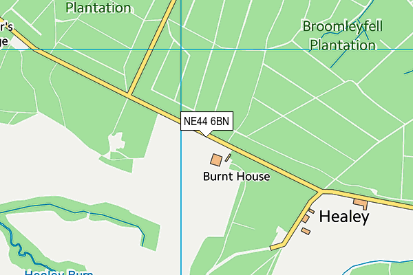 NE44 6BN map - OS VectorMap District (Ordnance Survey)