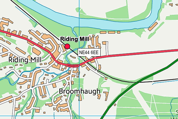 NE44 6EE map - OS VectorMap District (Ordnance Survey) NE44 6EE map - OS VectorMap District (Ordnance Survey)