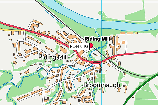 NE44 6HG map - OS VectorMap District (Ordnance Survey)