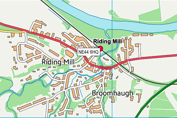 NE44 6HQ map - OS VectorMap District (Ordnance Survey)