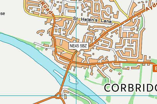 NE45 5BZ map - OS VectorMap District (Ordnance Survey)
