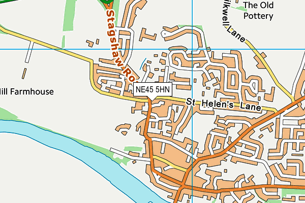 NE45 5HN map - OS VectorMap District (Ordnance Survey)