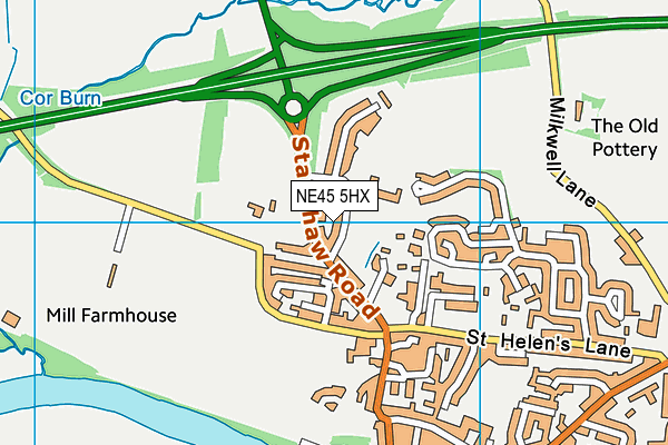 NE45 5HX map - OS VectorMap District (Ordnance Survey) NE45 5HX map - OS VectorMap District (Ordnance Survey)