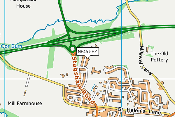 NE45 5HZ map - OS VectorMap District (Ordnance Survey) NE45 5HZ map - OS VectorMap District (Ordnance Survey)