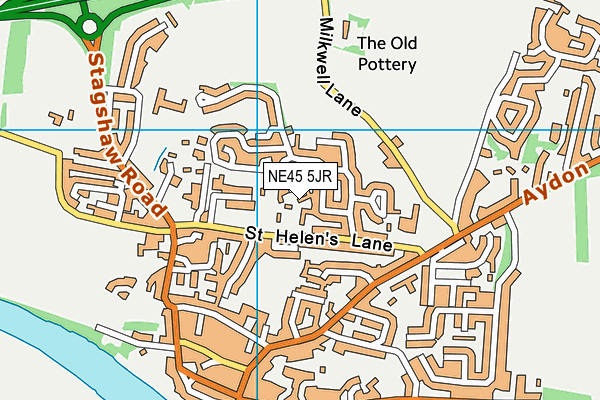 NE45 5JR map - OS VectorMap District (Ordnance Survey) NE45 5JR map - OS VectorMap District (Ordnance Survey)