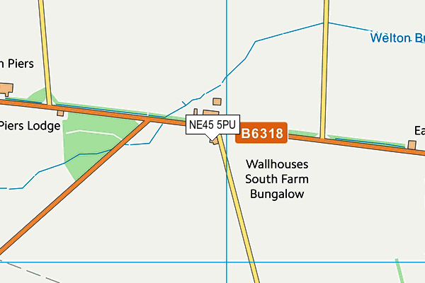 NE45 5PU map - OS VectorMap District (Ordnance Survey) NE45 5PU map - OS VectorMap District (Ordnance Survey)