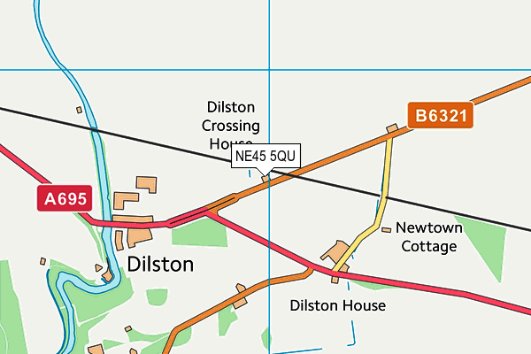 NE45 5QU map - OS VectorMap District (Ordnance Survey) NE45 5QU map - OS VectorMap District (Ordnance Survey)