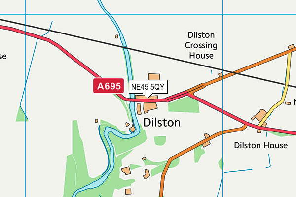 NE45 5QY map - OS VectorMap District (Ordnance Survey)