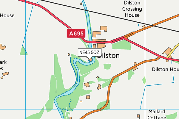 NE45 5QZ map - OS VectorMap District (Ordnance Survey) NE45 5QZ map - OS VectorMap District (Ordnance Survey)