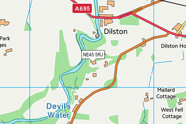NE45 5RJ map - OS VectorMap District (Ordnance Survey) NE45 5RJ map - OS VectorMap District (Ordnance Survey)