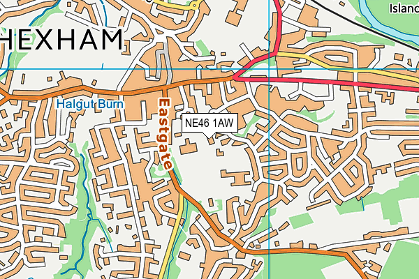 NE46 1AW map - OS VectorMap District (Ordnance Survey) NE46 1AW map - OS VectorMap District (Ordnance Survey)