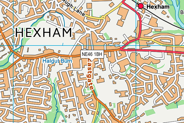 NE46 1BH map - OS VectorMap District (Ordnance Survey) NE46 1BH map - OS VectorMap District (Ordnance Survey)