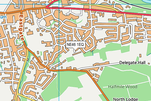 NE46 1EQ map - OS VectorMap District (Ordnance Survey) NE46 1EQ map - OS VectorMap District (Ordnance Survey)