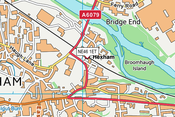 NE46 1ET map - OS VectorMap District (Ordnance Survey) NE46 1ET map - OS VectorMap District (Ordnance Survey)