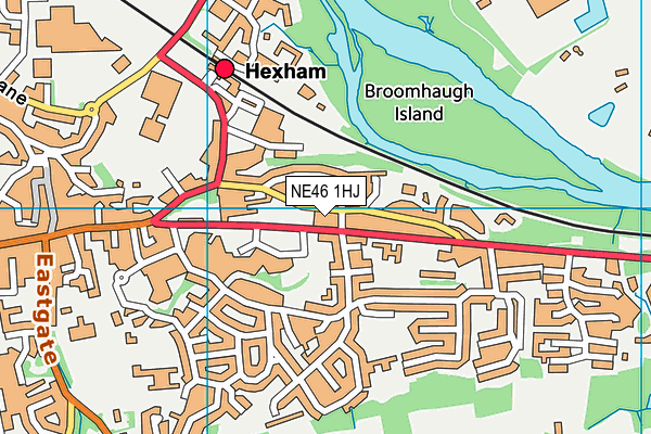 NE46 1HJ map - OS VectorMap District (Ordnance Survey) NE46 1HJ map - OS VectorMap District (Ordnance Survey)