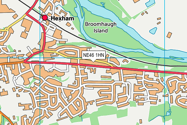 NE46 1HN map - OS VectorMap District (Ordnance Survey)