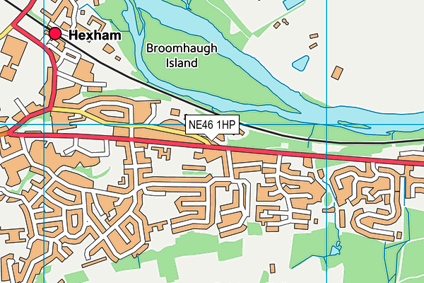 NE46 1HP map - OS VectorMap District (Ordnance Survey)