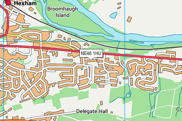 NE46 1HU map - OS VectorMap District (Ordnance Survey) NE46 1HU map - OS VectorMap District (Ordnance Survey)