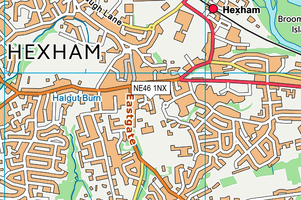 NE46 1NX map - OS VectorMap District (Ordnance Survey) NE46 1NX map - OS VectorMap District (Ordnance Survey)