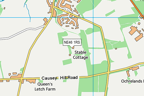 NE46 1RS map - OS VectorMap District (Ordnance Survey) NE46 1RS map - OS VectorMap District (Ordnance Survey)