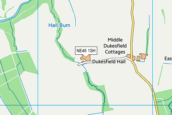 NE46 1SH map - OS VectorMap District (Ordnance Survey) NE46 1SH map - OS VectorMap District (Ordnance Survey)