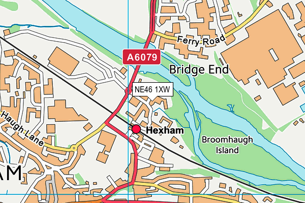 NE46 1XW map - OS VectorMap District (Ordnance Survey) NE46 1XW map - OS VectorMap District (Ordnance Survey)