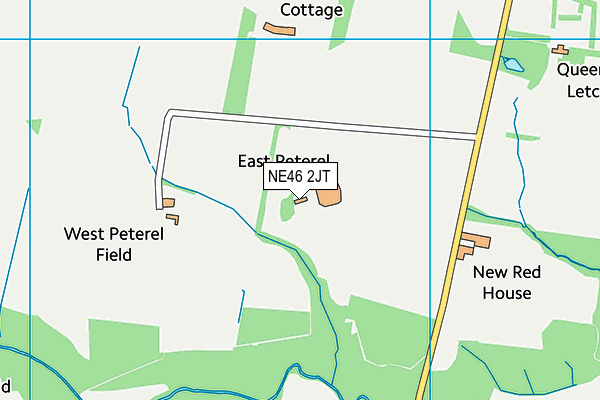 NE46 2JT map - OS VectorMap District (Ordnance Survey) NE46 2JT map - OS VectorMap District (Ordnance Survey)