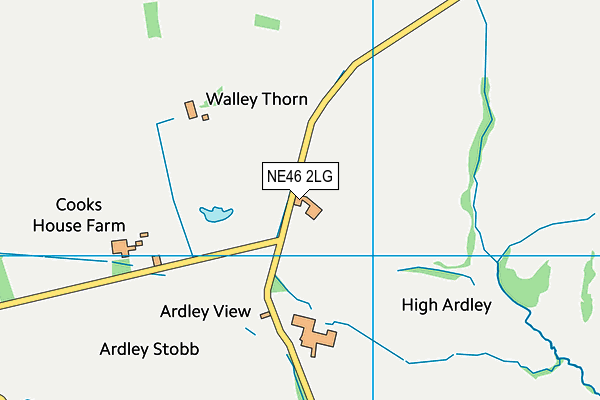 NE46 2LG map - OS VectorMap District (Ordnance Survey) NE46 2LG map - OS VectorMap District (Ordnance Survey)