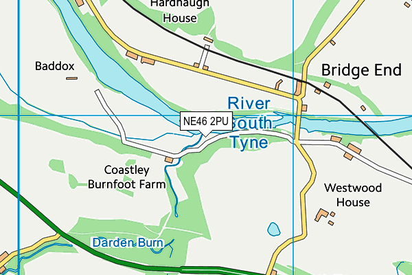 NE46 2PU map - OS VectorMap District (Ordnance Survey) NE46 2PU map - OS VectorMap District (Ordnance Survey)