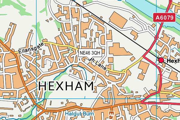 NE46 3QH map - OS VectorMap District (Ordnance Survey) NE46 3QH map - OS VectorMap District (Ordnance Survey)