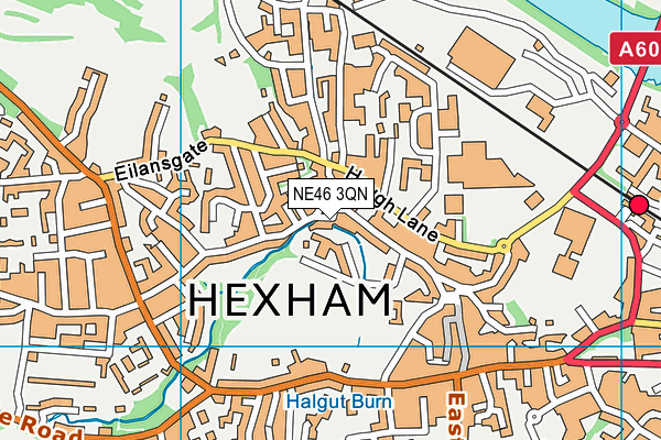 NE46 3QN map - OS VectorMap District (Ordnance Survey) NE46 3QN map - OS VectorMap District (Ordnance Survey)