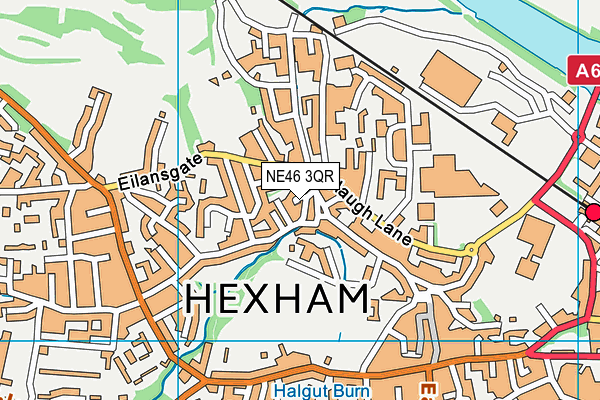 NE46 3QR map - OS VectorMap District (Ordnance Survey) NE46 3QR map - OS VectorMap District (Ordnance Survey)
