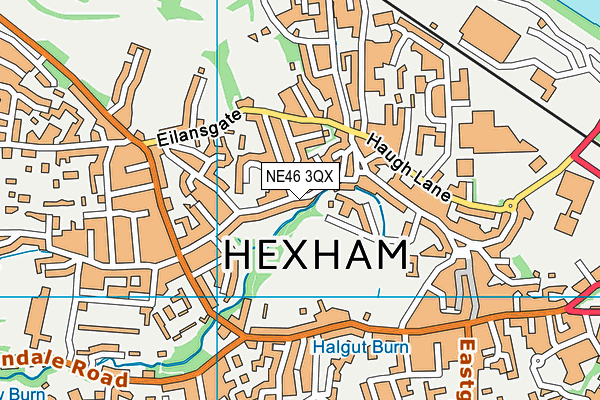 NE46 3QX map - OS VectorMap District (Ordnance Survey) NE46 3QX map - OS VectorMap District (Ordnance Survey)