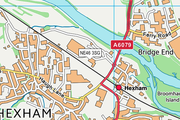 NE46 3SG map - OS VectorMap District (Ordnance Survey) NE46 3SG map - OS VectorMap District (Ordnance Survey)