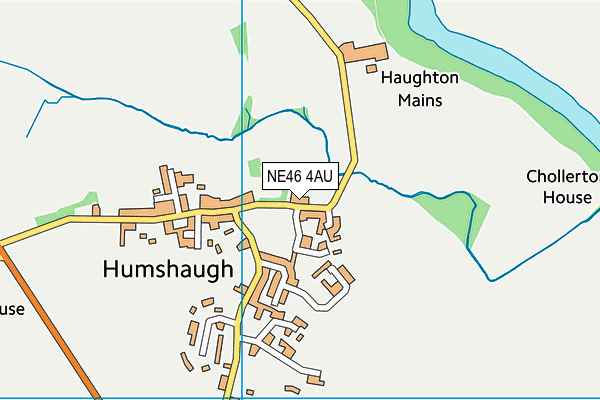 NE46 4AU map - OS VectorMap District (Ordnance Survey) NE46 4AU map - OS VectorMap District (Ordnance Survey)