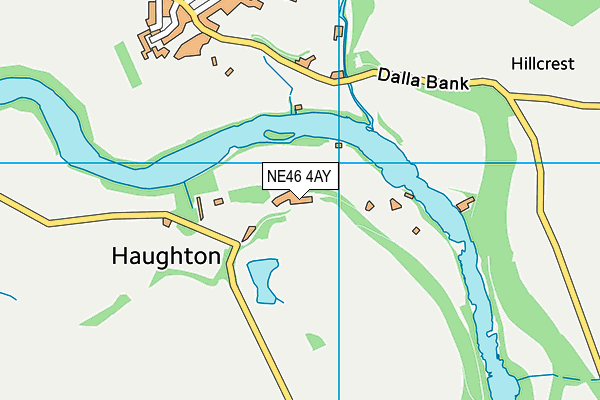 NE46 4AY map - OS VectorMap District (Ordnance Survey) NE46 4AY map - OS VectorMap District (Ordnance Survey)
