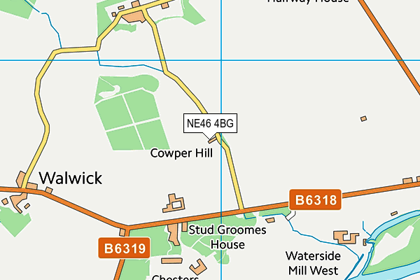 NE46 4BG map - OS VectorMap District (Ordnance Survey) NE46 4BG map - OS VectorMap District (Ordnance Survey)