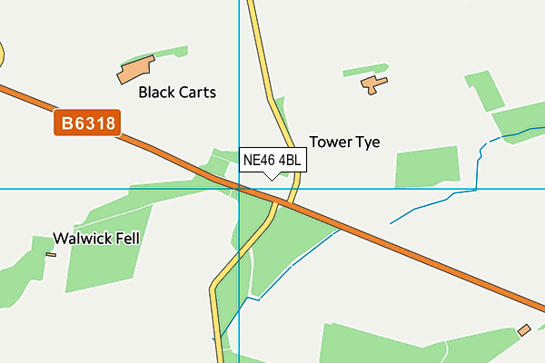 NE46 4BL map - OS VectorMap District (Ordnance Survey) NE46 4BL map - OS VectorMap District (Ordnance Survey)