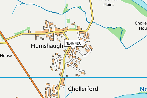 NE46 4BU map - OS VectorMap District (Ordnance Survey) NE46 4BU map - OS VectorMap District (Ordnance Survey)