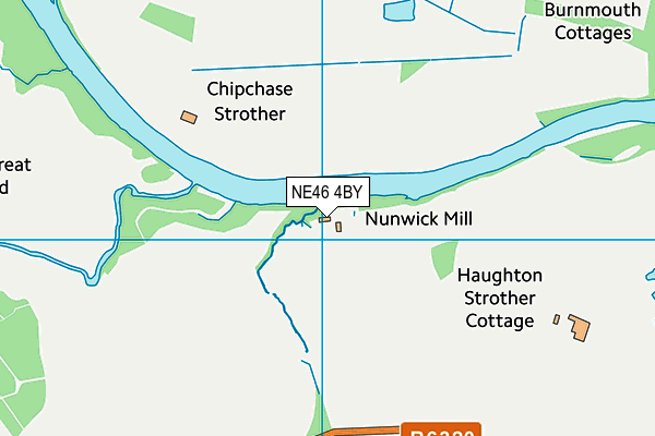 NE46 4BY map - OS VectorMap District (Ordnance Survey) NE46 4BY map - OS VectorMap District (Ordnance Survey)