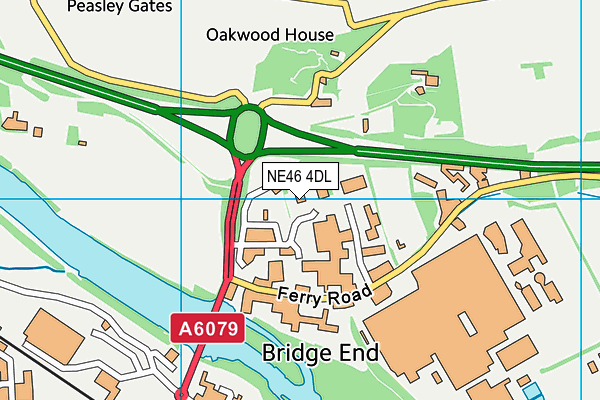 NE46 4DL map - OS VectorMap District (Ordnance Survey) NE46 4DL map - OS VectorMap District (Ordnance Survey)