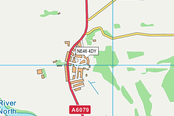 NE46 4DY map - OS VectorMap District (Ordnance Survey) NE46 4DY map - OS VectorMap District (Ordnance Survey)
