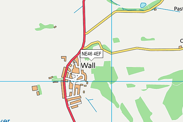 NE46 4EF map - OS VectorMap District (Ordnance Survey) NE46 4EF map - OS VectorMap District (Ordnance Survey)