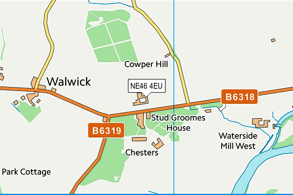 NE46 4EU map - OS VectorMap District (Ordnance Survey) NE46 4EU map - OS VectorMap District (Ordnance Survey)