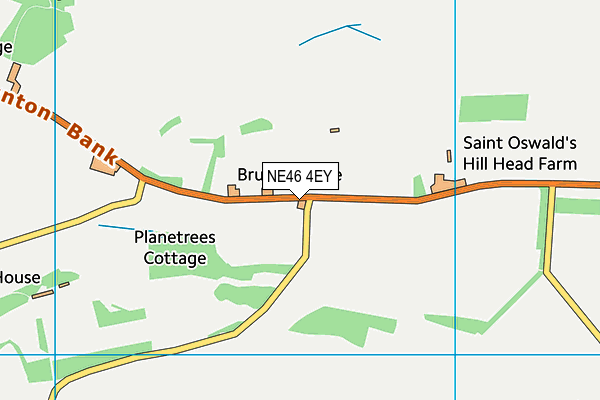 NE46 4EY map - OS VectorMap District (Ordnance Survey) NE46 4EY map - OS VectorMap District (Ordnance Survey)