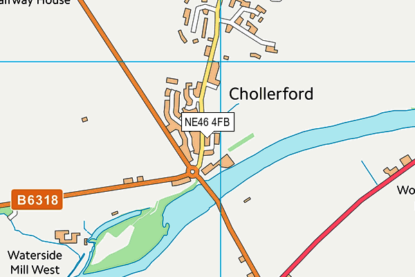 NE46 4FB map - OS VectorMap District (Ordnance Survey) NE46 4FB map - OS VectorMap District (Ordnance Survey)