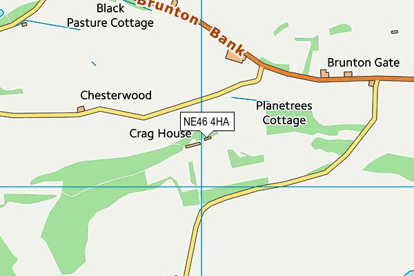 NE46 4HA map - OS VectorMap District (Ordnance Survey) NE46 4HA map - OS VectorMap District (Ordnance Survey)