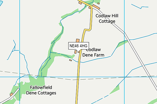 NE46 4HG map - OS VectorMap District (Ordnance Survey)